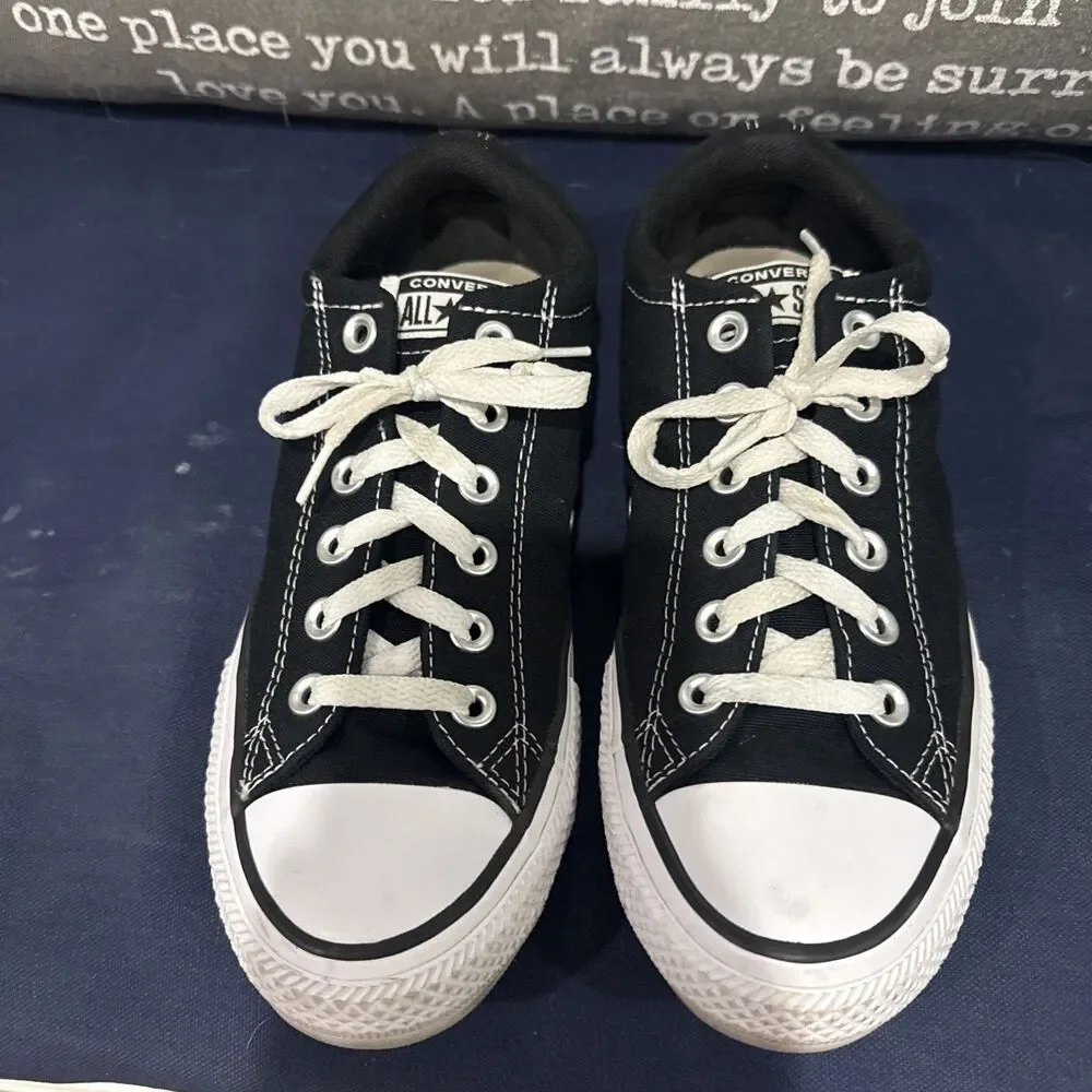 Size 5 (GS) - Converse Chuck Taylor All Star OX Low Black - 3J235C